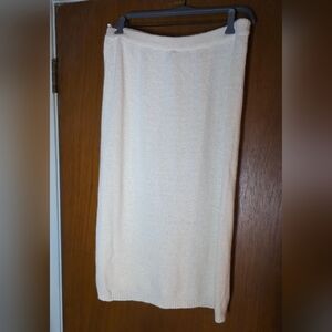 Raoul Cream Midi SkirtRaoul Cream Knit Silk Angora Blend Skirt Size L